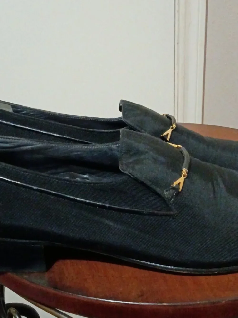 Vintage 70s Men’s Tuxedo Shoes Bally Of Switzerland Fabric Snaffle Size 11.5N